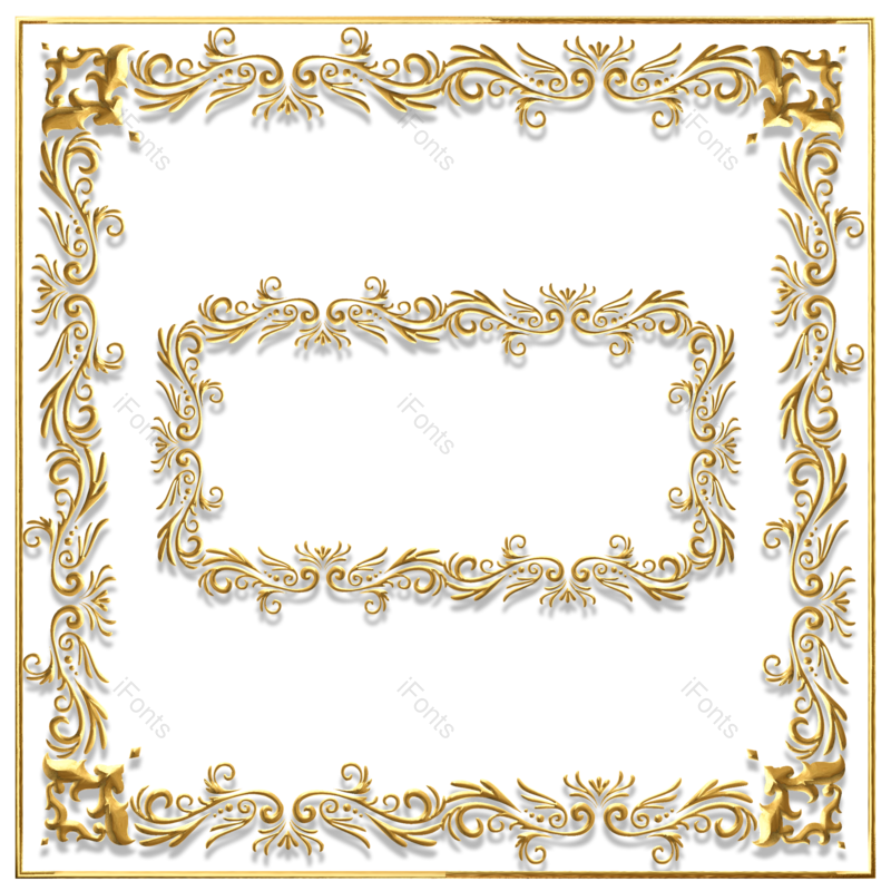文艺复兴图片,金色的元素,透明边框PNG,欧洲免抠素材
